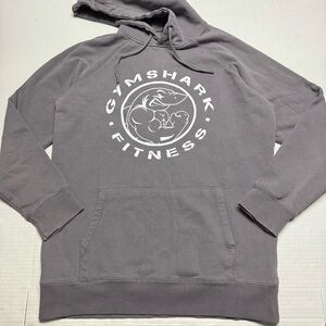 Gymshark Legacy Logo Fleece Hoodie In Gray. Distressed Graphics Size: Large